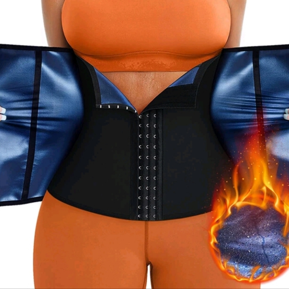 Women Sauna Waist Trainer Lower Belly Corset Tummy Wrap Workout Sweat Belt Band